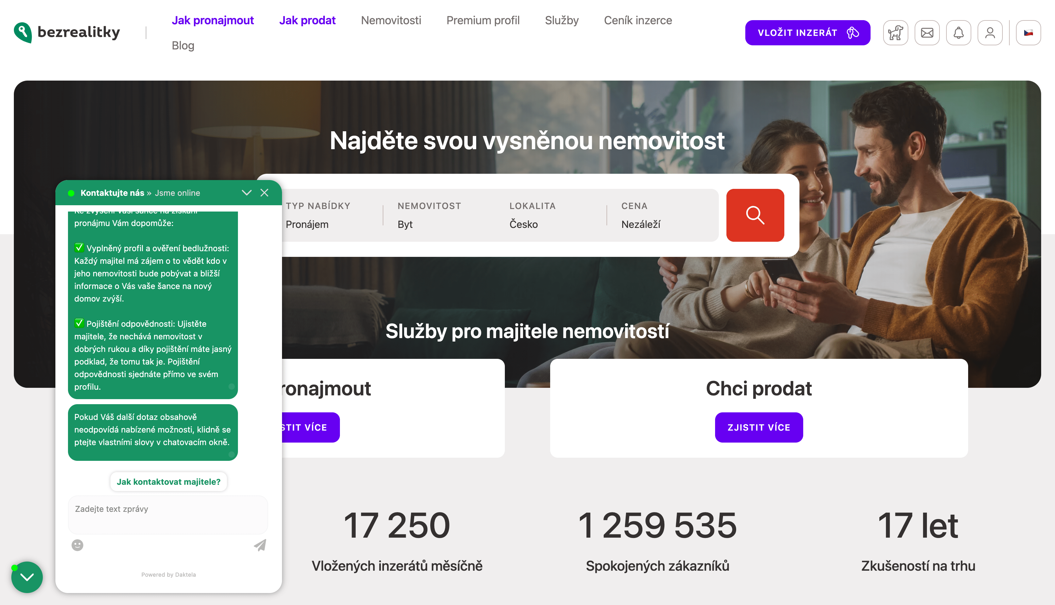 Feedyou chatbot pro Bezrealitky.cz